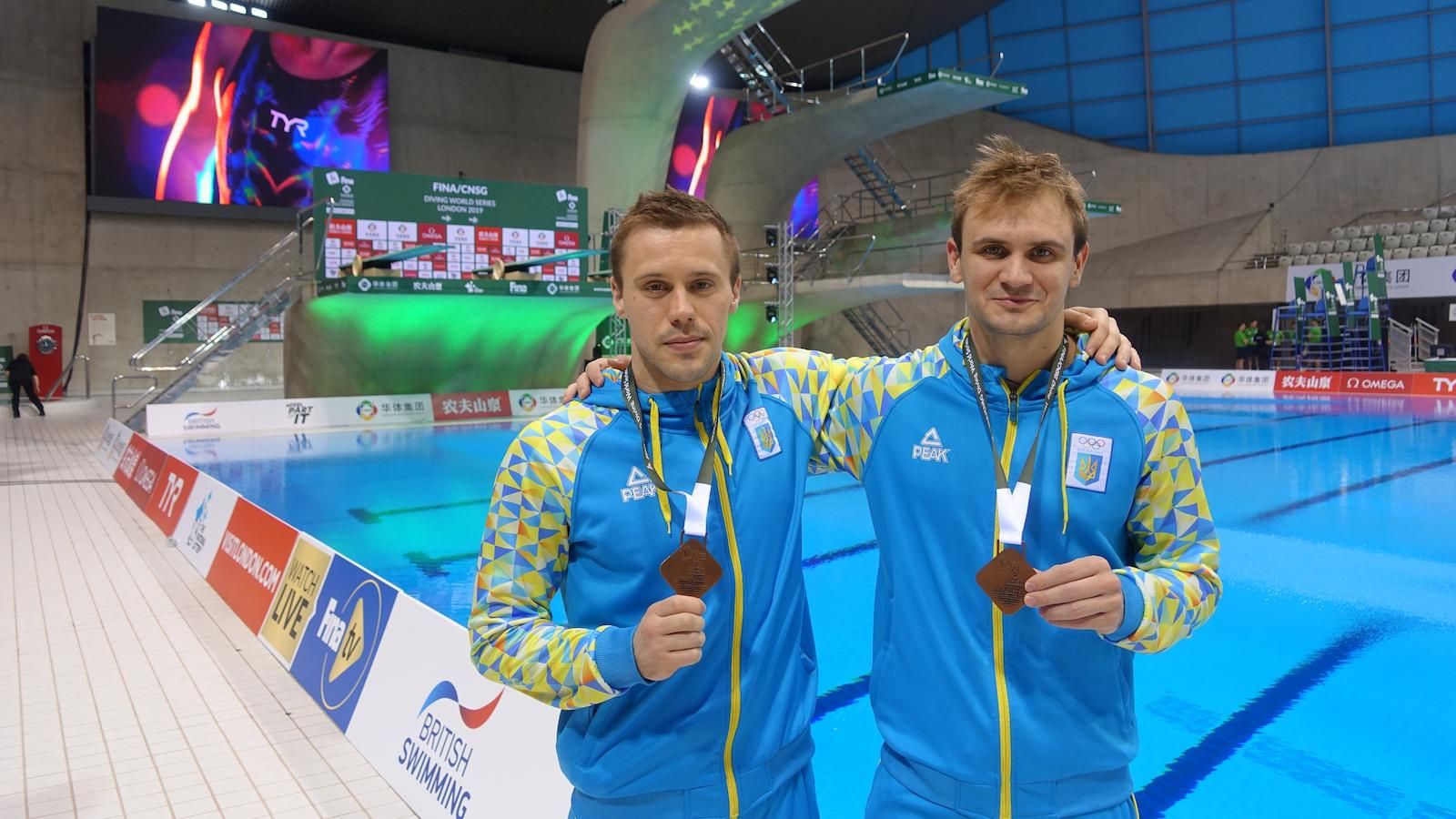 Українці здобули бронзові медалі на турнірі зі синхронних стрибків з трампліна