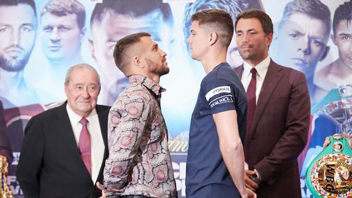 Ломаченко и Кэмпбелл провели дуэль взглядов: фото и видео Ломаченко и Кэмпбелл провели дуэль взглядов: фото и видео