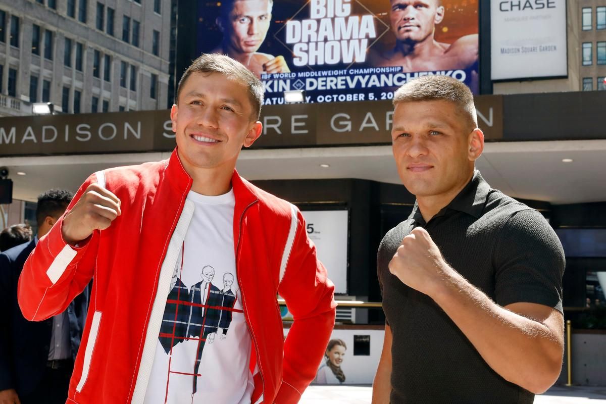 Головкин на 100 грамм перевесил Деревянченко перед титульным боем Головкин на 100 грамм перевесил Деревянченко перед титульным боем