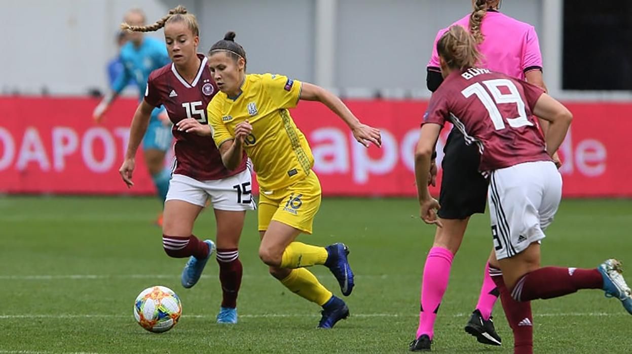 Збірна України пропустила 8 голів від німкень у рамках кваліфікації Євро-2021 Збірна України пропустила 8 голів від німкень у рамках кваліфікації Євро-2021