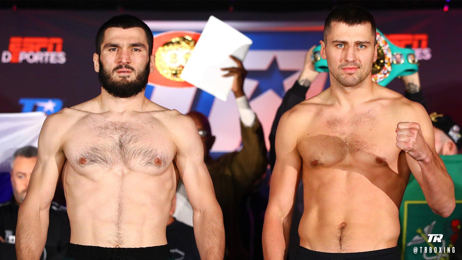 Гвоздик и Бетербиев провели процесс взвешивания: украинец оказался тяжелее россиянина Гвоздик и Бетербиев провели процесс взвешивания: украинец оказался тяжелее россиянина