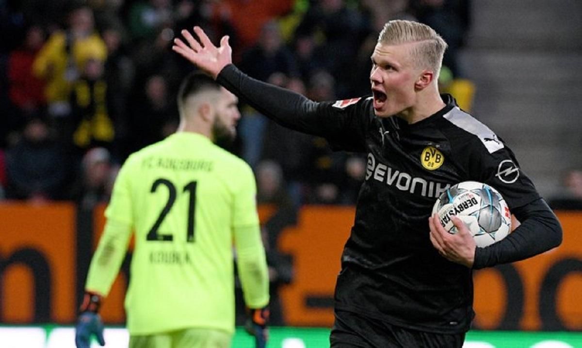 19-летний Холанд забил три гола за 20 минут в дебютном матче за "Боруссию": видео