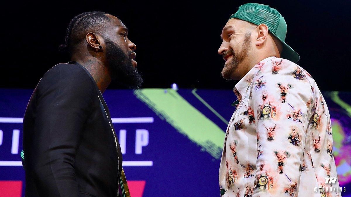 Ф'юрі та Уайлдер провели дуель поглядів – відео Ф'юрі та Уайлдер провели дуель поглядів – відео