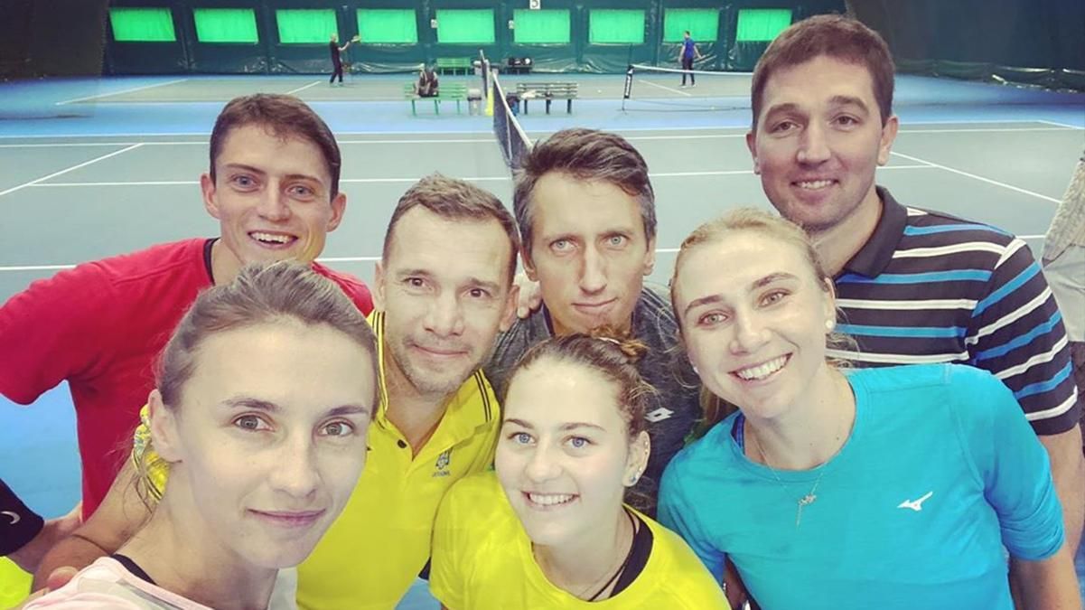 Шевченко провів тренування з зірками українського тенісу