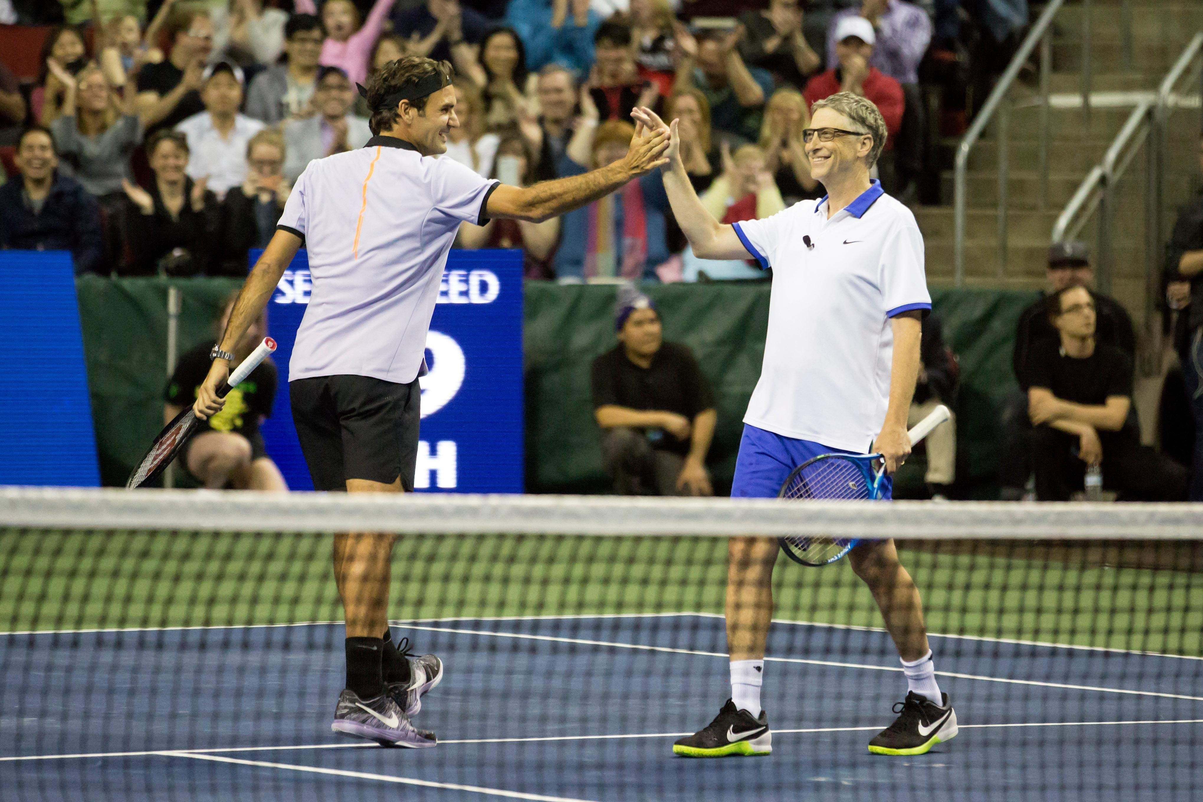 Федерер в зрелищном матче обыграл Надаля с помощью Билла Гейтса