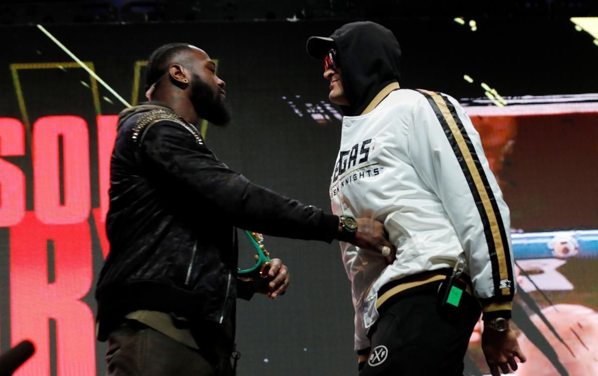 Уайлдер виявився легшим за Ф'юрі на 19 кілограм: відео з церемонії зважування Уайлдер виявився легшим за Ф'юрі на 19 кілограм: відео з церемонії зважування