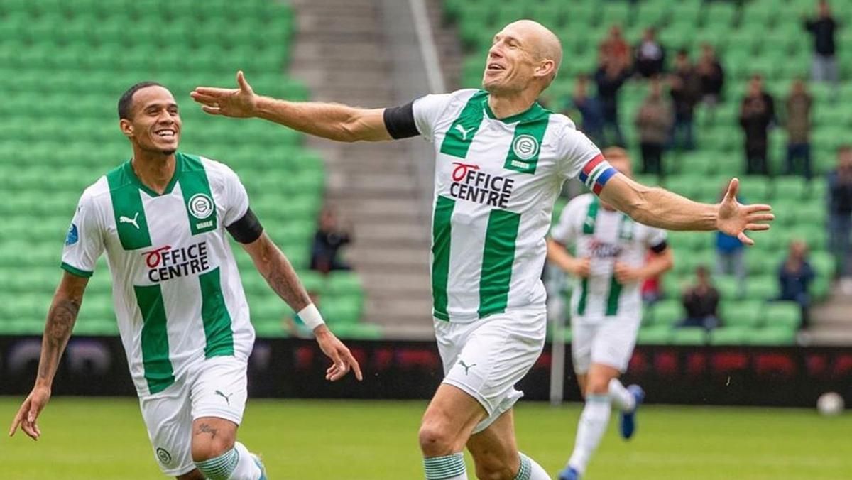 Нестареющий Арьен Роббен забил за "Гронинген" впервые за 18 лет: видео