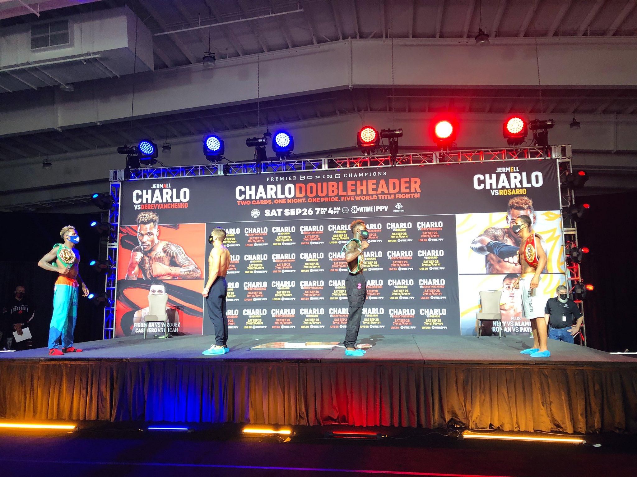 Дерев'янченко та Чарло провели дуель поглядів, українець виявився легшим на зважувані Дерев'янченко та Чарло провели дуель поглядів, українець виявився легшим на зважувані