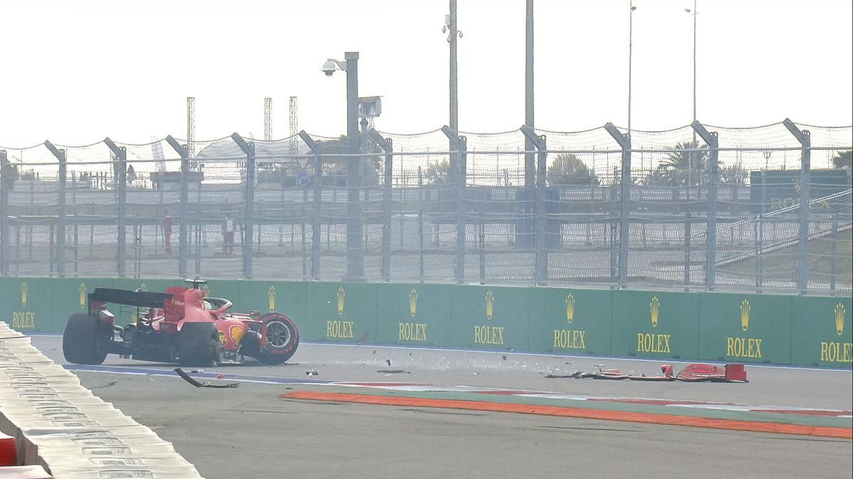 Феттель вдрузки розбив болід Ferrari у Росії: відео аварії Феттель вдрузки розбив болід Ferrari у Росії: відео аварії