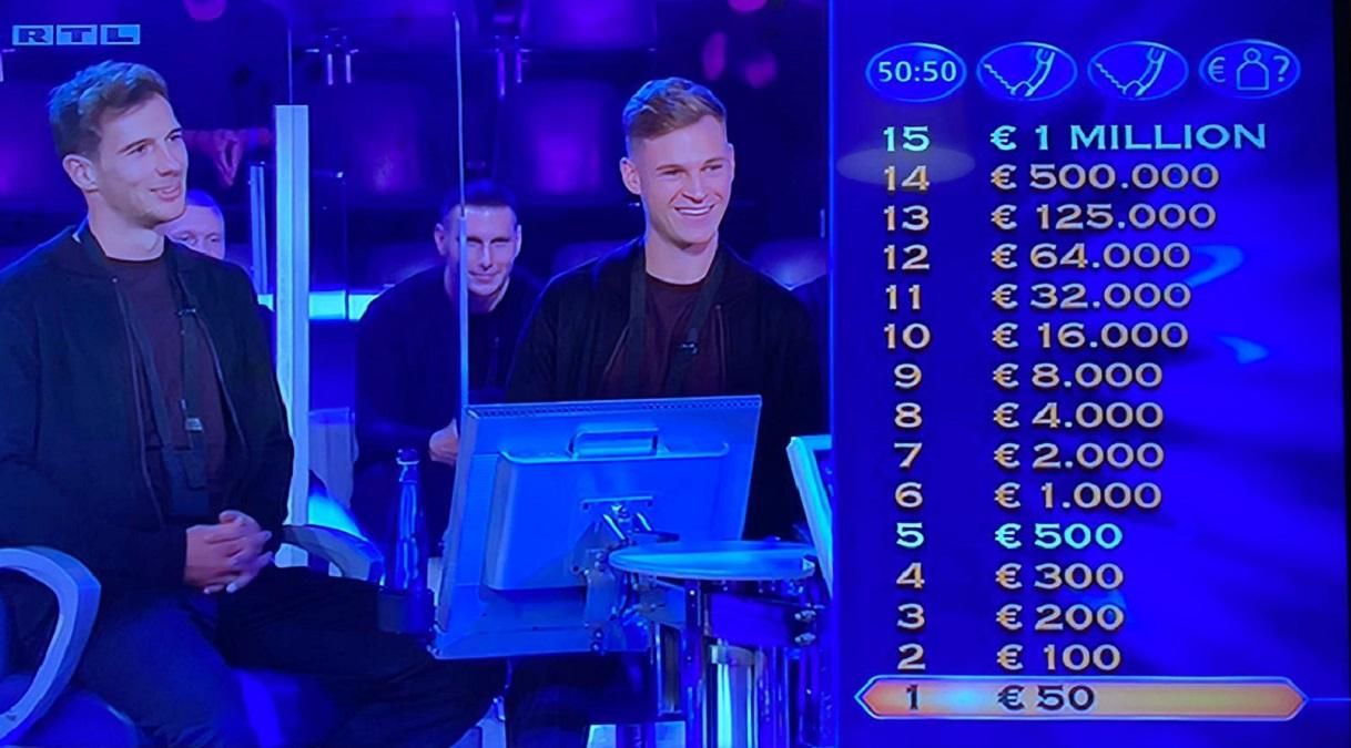 222 тисячі євро на благодійність: футболісти збірної Німеччини зірвали куш у популярному телешоу 222 тисячі євро на благодійність: футболісти збірної Німеччини зірвали куш у популярному телешоу