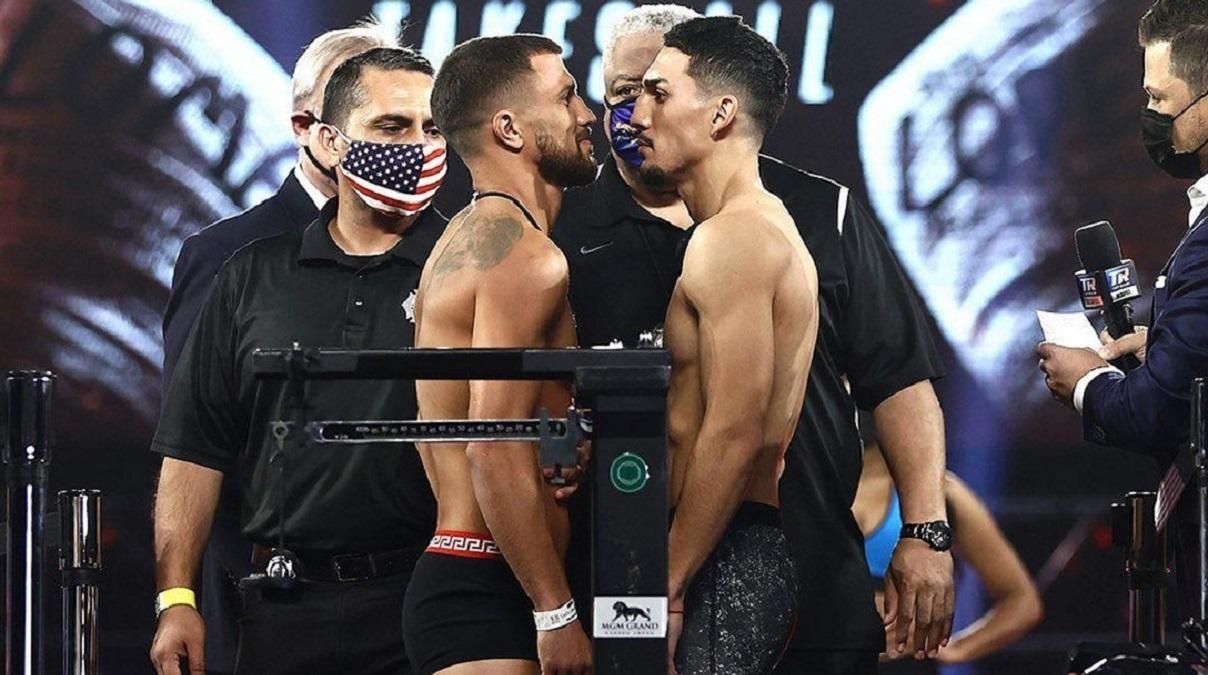 Ломаченко і Лопес провели зважування та ледь не влаштували бійку: відео Ломаченко і Лопес провели зважування та ледь не влаштували бійку: відео