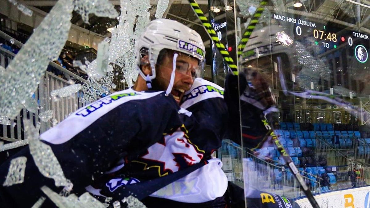 Хоккеист разбил защитное стекло и вылетел за пределы площадки, радостно празднуя гол: видео