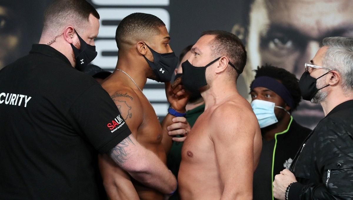 Зважування Джошуа та Пулєва завершилось словесною перепалкою: відео Зважування Джошуа та Пулєва завершилось словесною перепалкою: відео