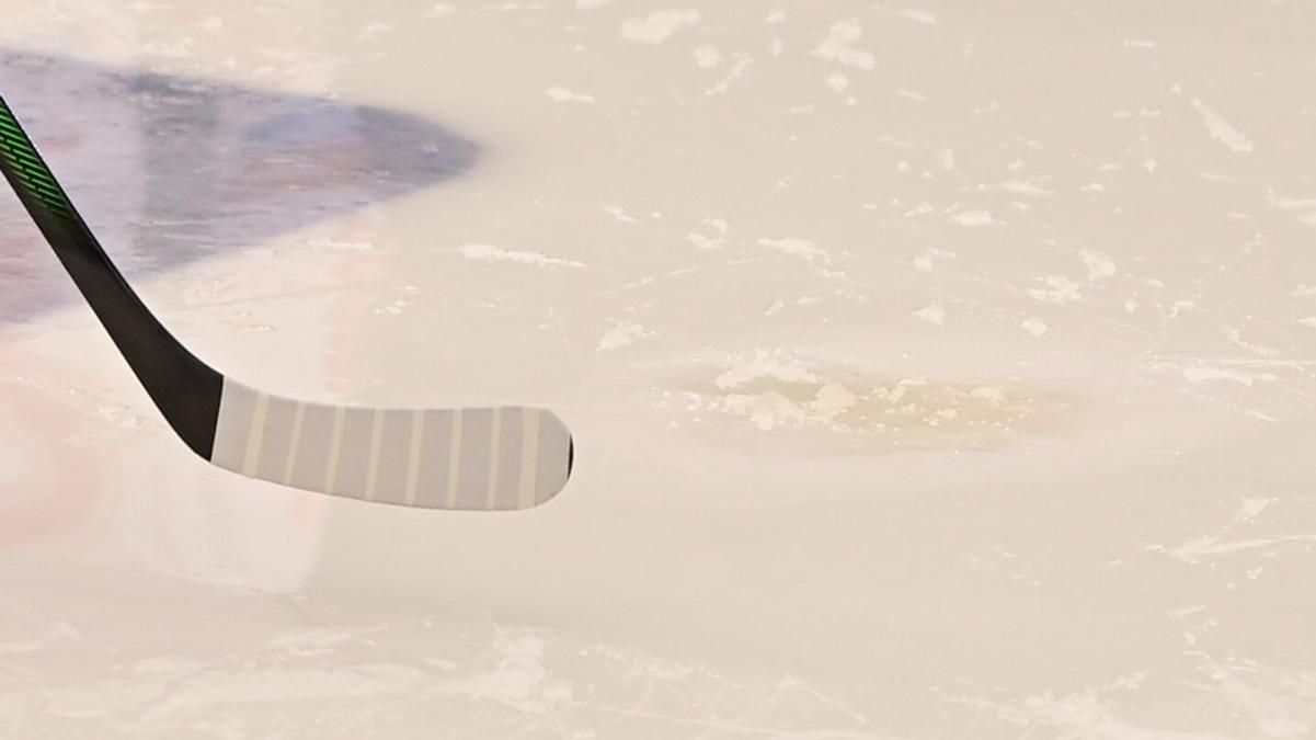 У Чехії довелося перенести хокейний матч через дірку в льоду