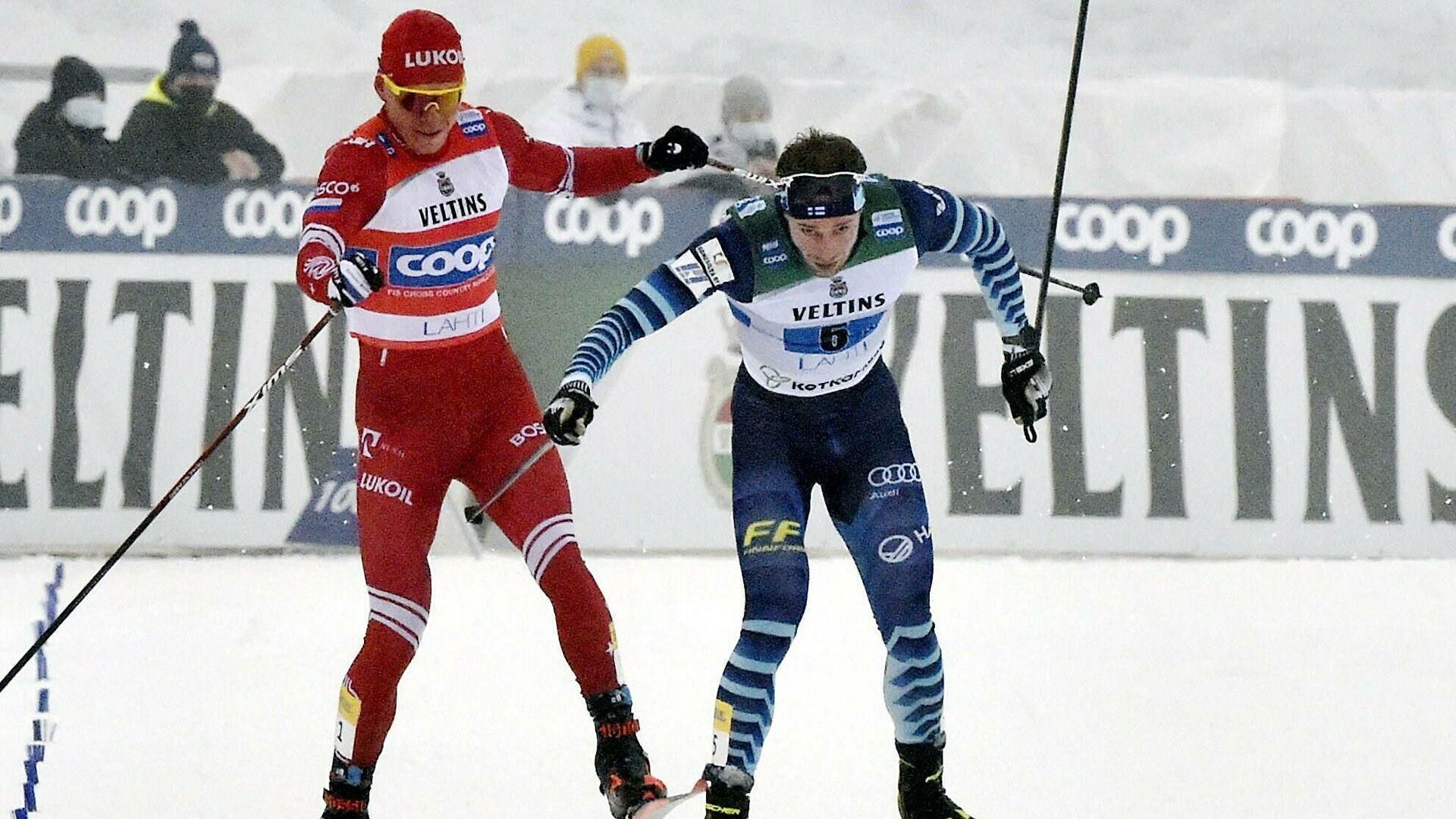Финский лыжник рассказал, провоцировал ли он россиянина Большунова перед финишем