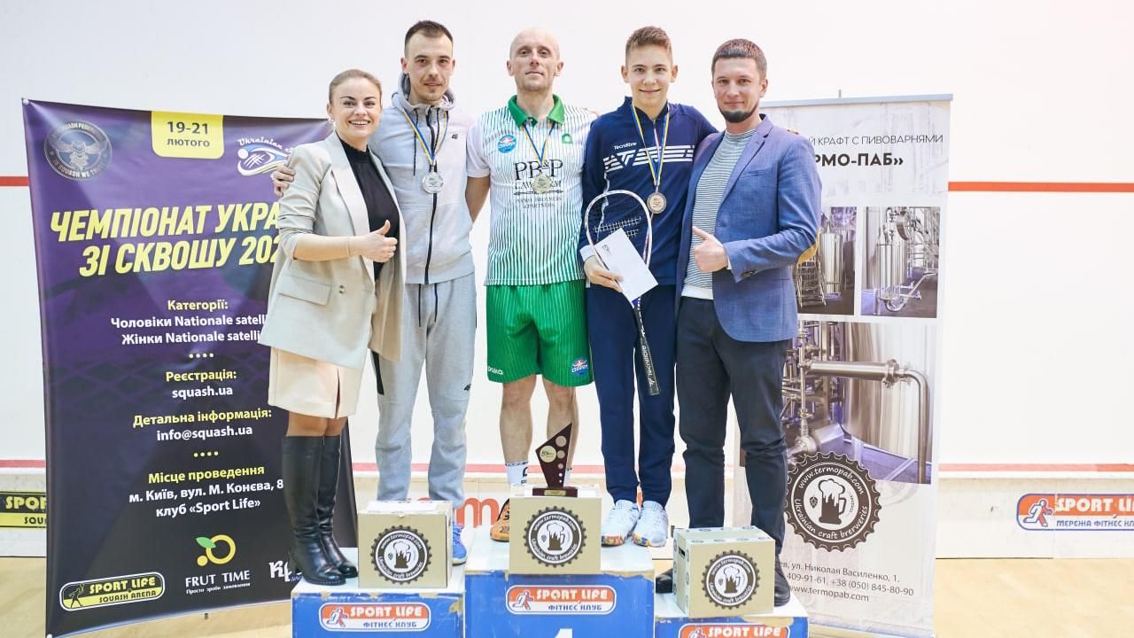 Определены победители чемпионата Украины по сквошу