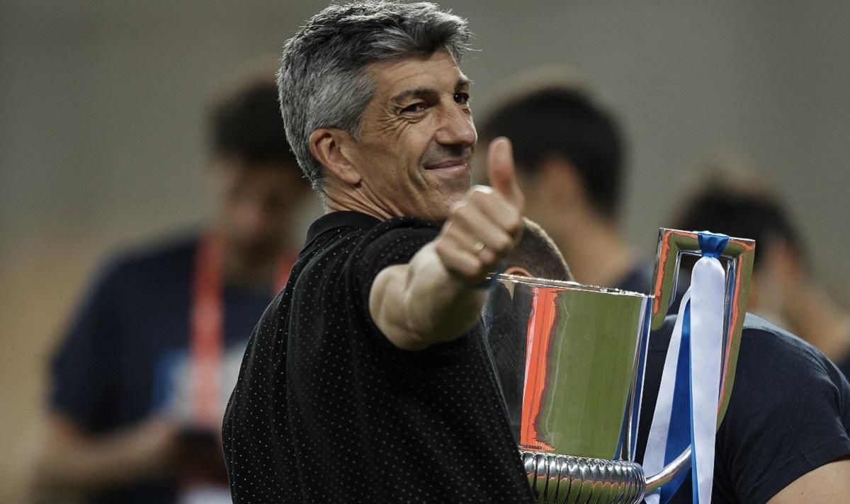 Эмоции тренера Реал Сосьедада после победы в Кубке Испании – видео