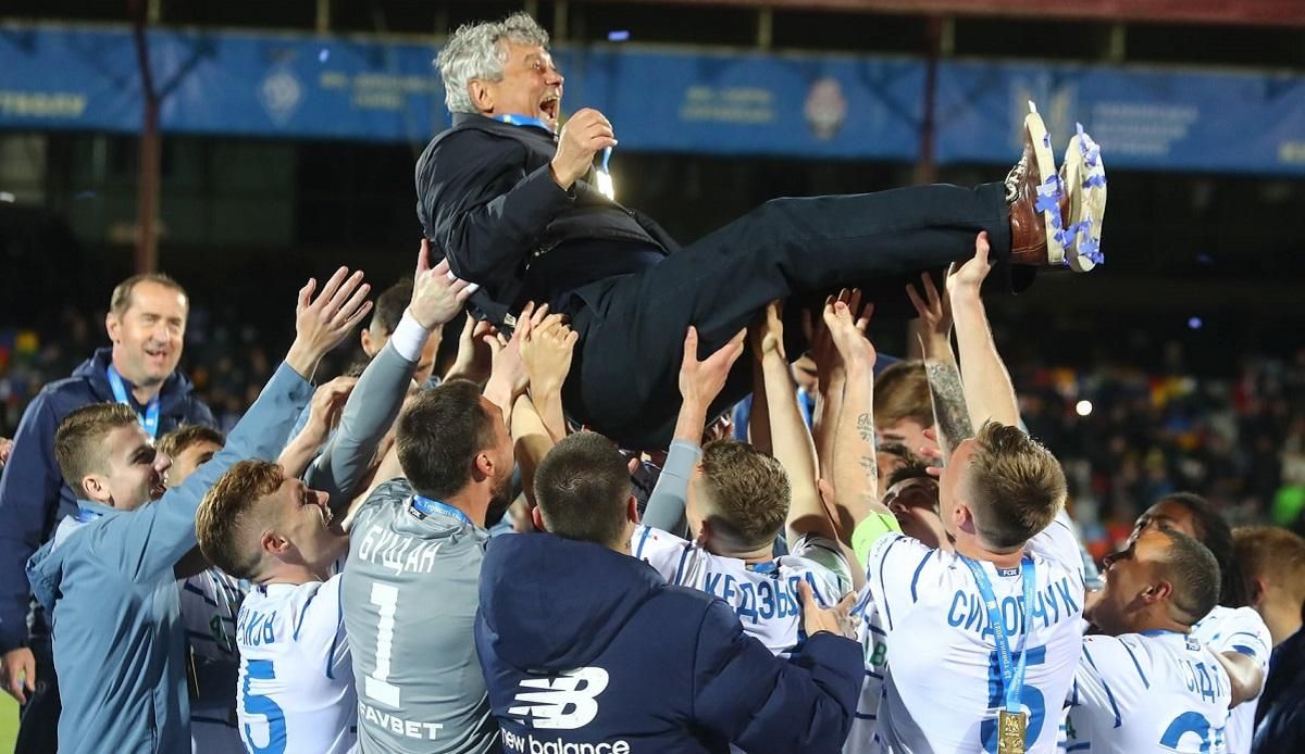 Празднование игроков Динамо после победы в Кубке Украины Празднование игроков Динамо после победы в Кубке Украины