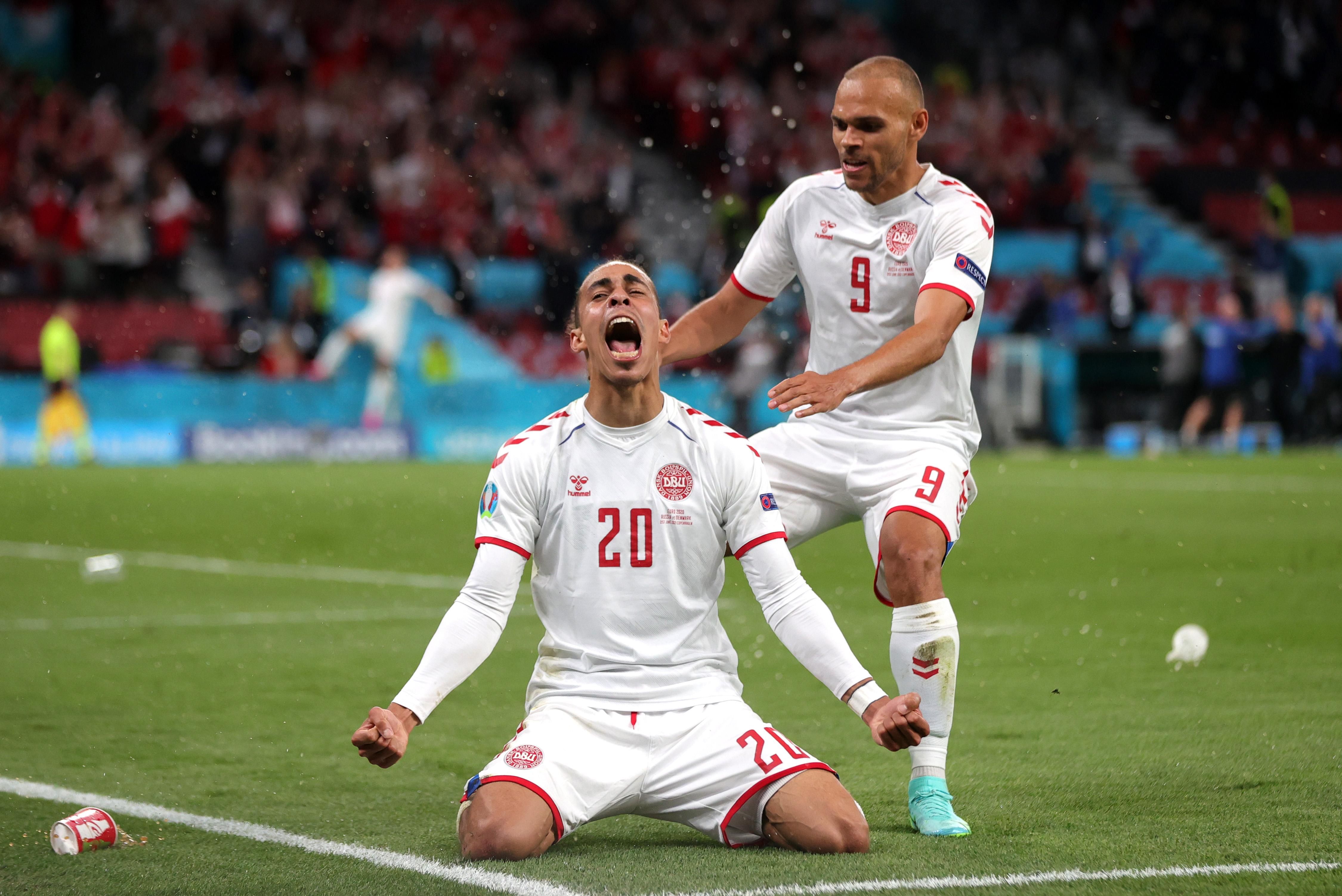 Юссуф Поульсен забив гол у матчі Росія - Данія на Євро-2020