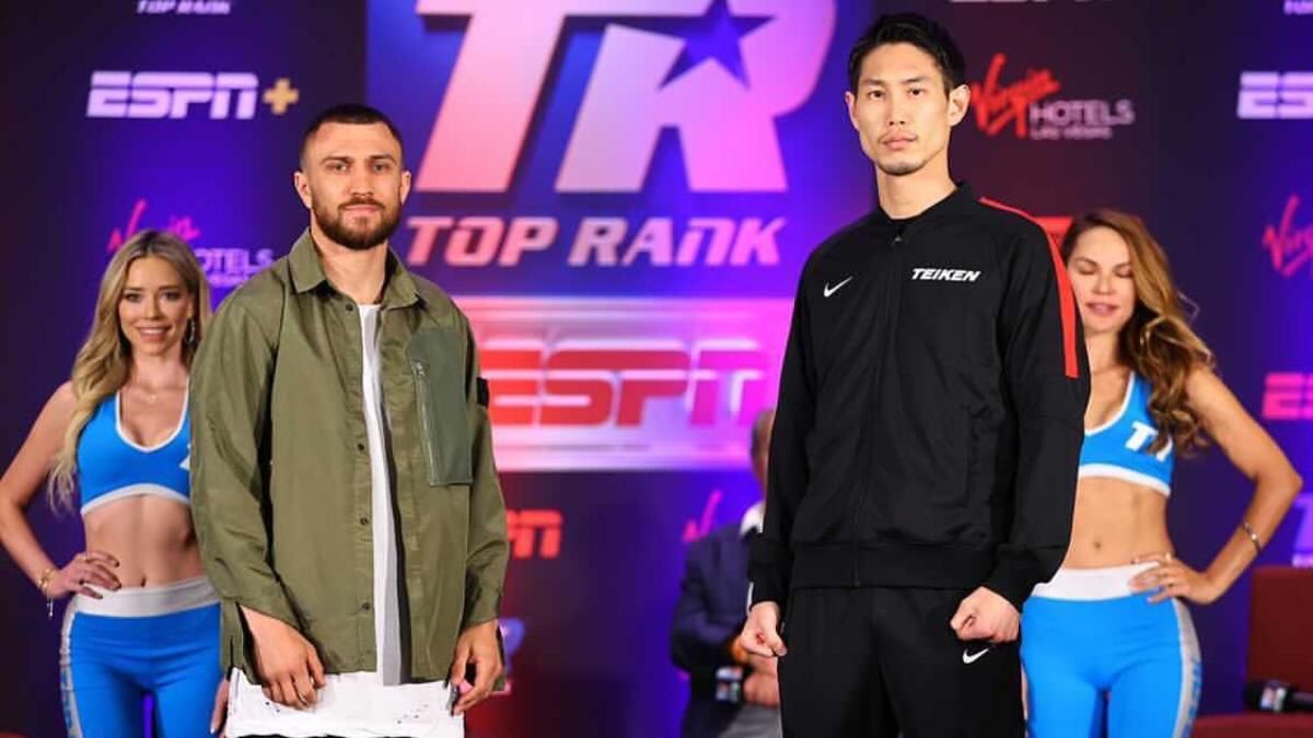 Ломаченко поглузував з Накатані за його зріст: відео реакції боксера під час дуелі поглядів Ломаченко поглузував з Накатані за його зріст: відео реакції боксера під час дуелі поглядів