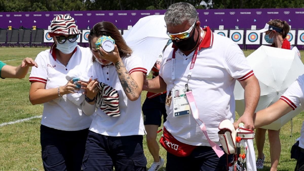 Російська лучниця знепритомніла під час Олімпіади-2020 у Токіо Російська лучниця знепритомніла під час Олімпіади-2020 у Токіо