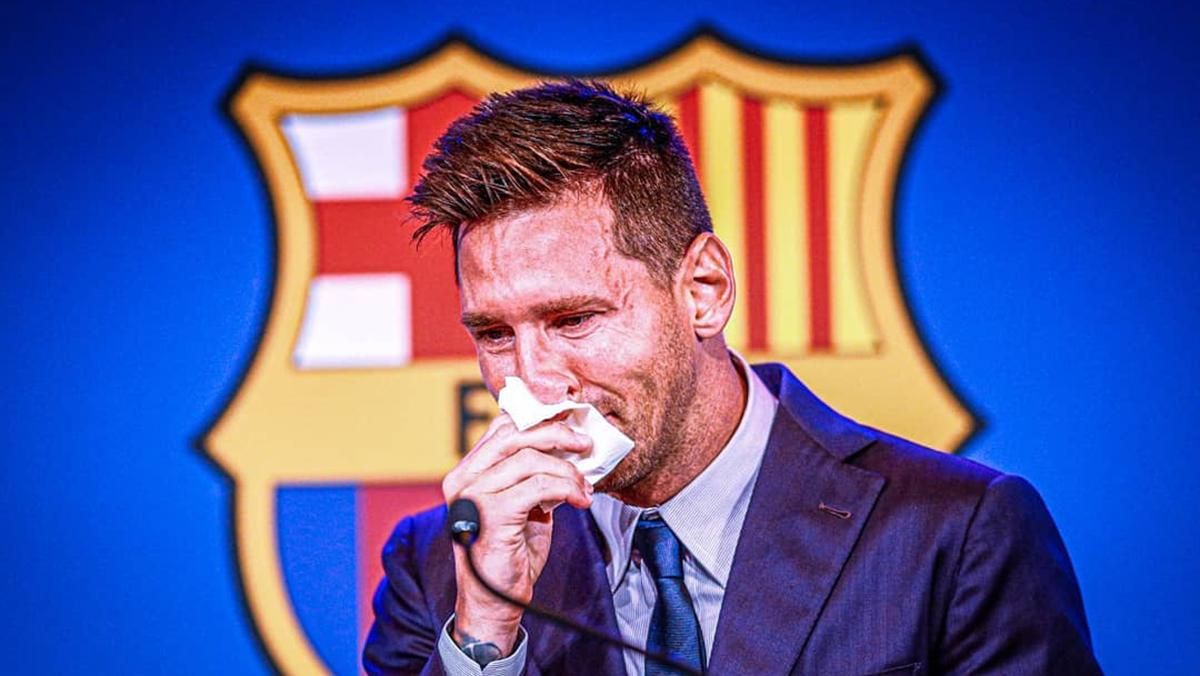 Месси расплакался во время прощальной пресс-конференции в Барселоне: видео