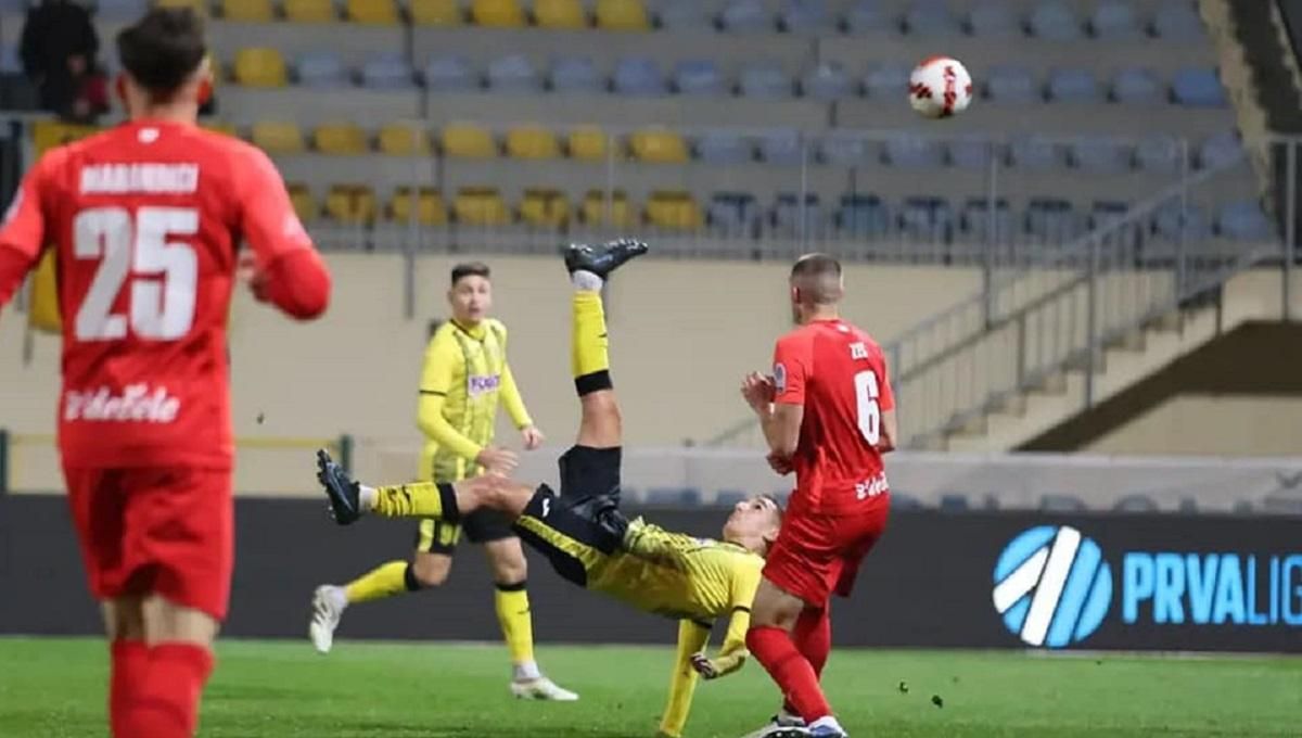 Претендент на премію Пушкаша: гравець у Словенії забив шаленим ударом через себе – відео - Спорт 24 Претендент на премію Пушкаша: гравець у Словенії забив шаленим ударом через себе – відео - Спорт 24