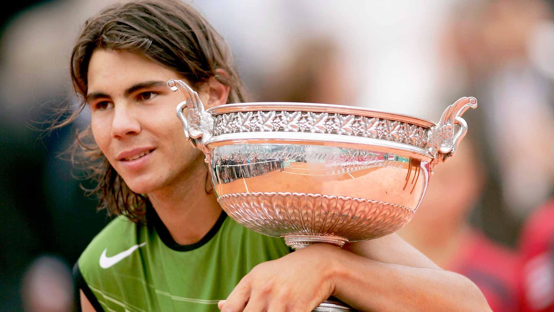 Первые трофеи Grand Slam самого титулованного в истории серии теннисиста Рафаэля Надаля