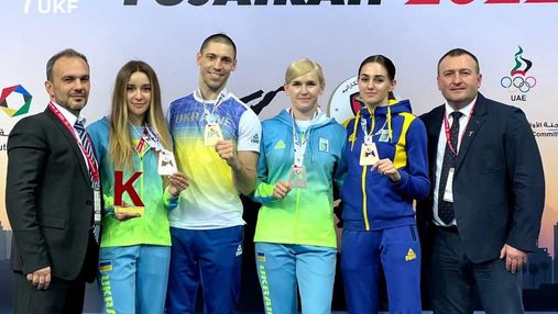 Украинские каратисты завоевали 4 медали на турнире K1 Premier League в ОАЭ