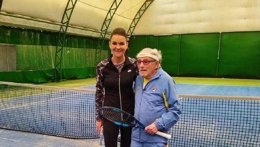 98-річний український тенісист-рекордсмен зіграв з ексдругою ракеткою світу у Польщі