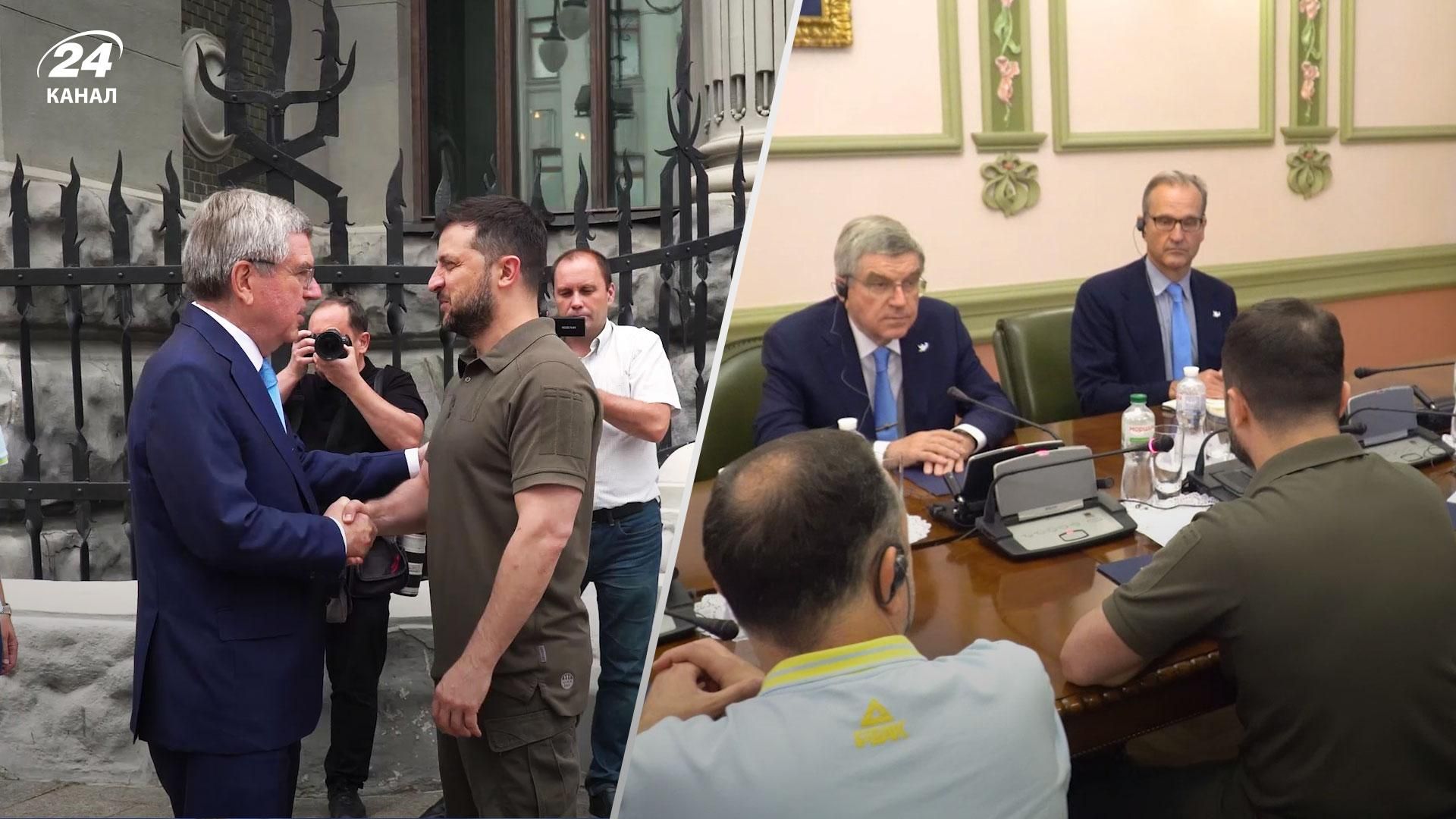 Зеленський зустрівся з президентом МОК Томасом Бахом Зеленський зустрівся з президентом МОК Томасом Бахом