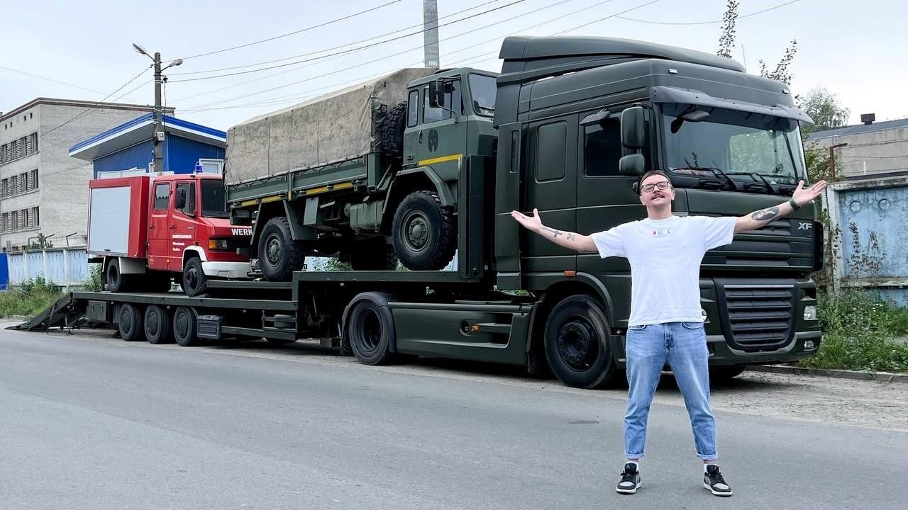 Руслан Маліновський придбав для українських захисників військову вантажівку в Італії