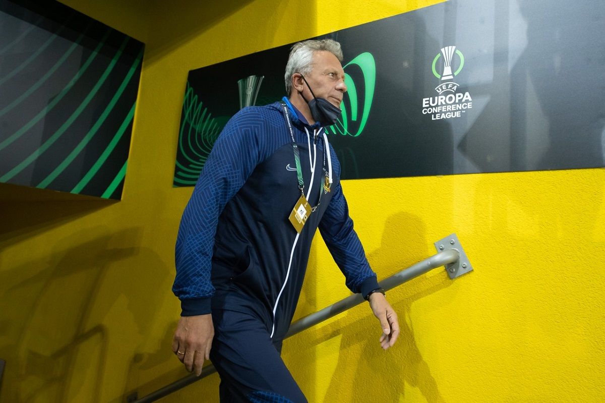 Лига конференций – пресс-конференция тренера Днепра-1 Валерия Городова Лига конференций – пресс-конференция тренера Днепра-1 Валерия Городова