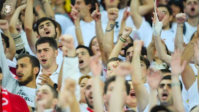 Грузинские фанаты исполнили знаменитую кричалку о путине перед матчем Лиги наций