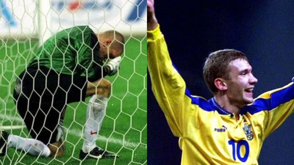 Украина – Россия – гол Шевченко в ворота Филимонова в отборе на Евро-2000 – видео
