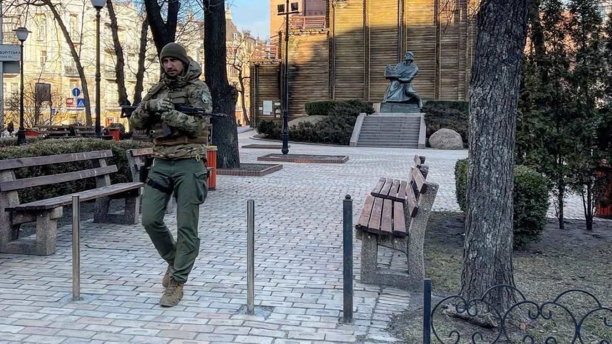 Сергей Стаховский в терробороне в Киеве Сергей Стаховский в терробороне в Киеве
