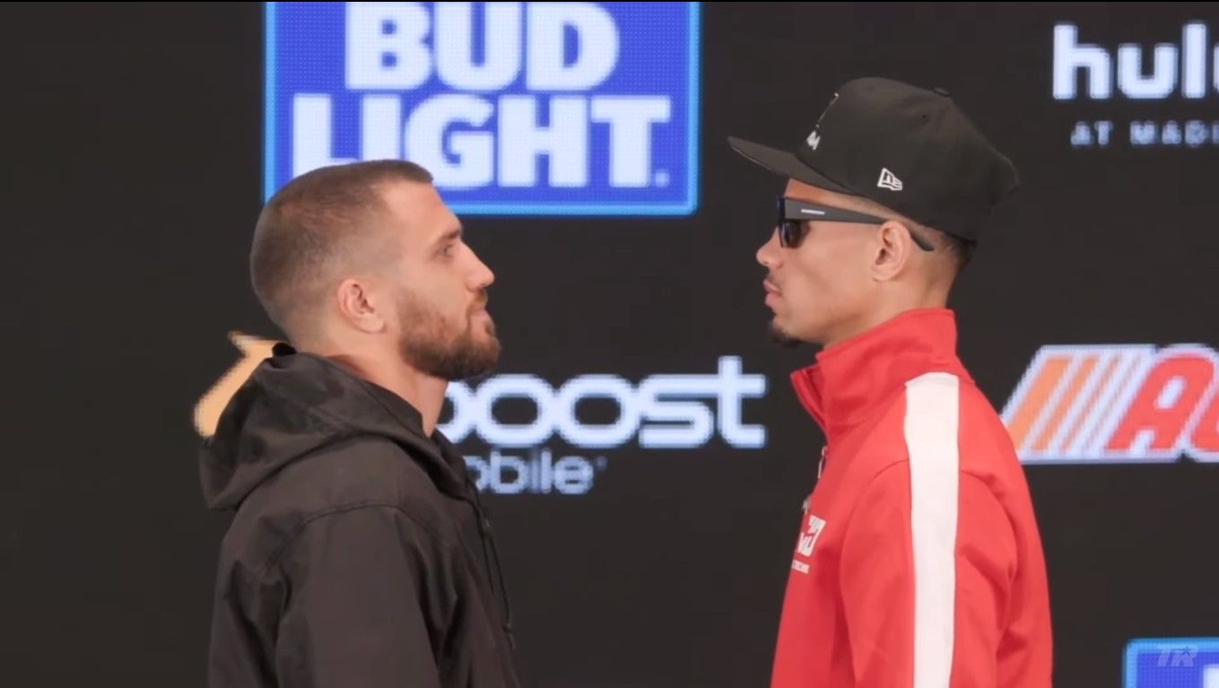 Ломаченко Ортіс дуель поглядів Ломаченко Ортіс дуель поглядів