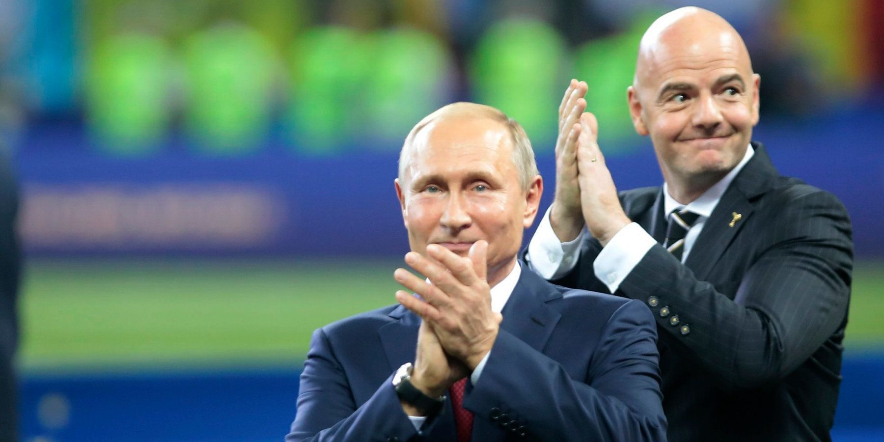 Владимир Путин и президент ФИФА Джанни Инфантино