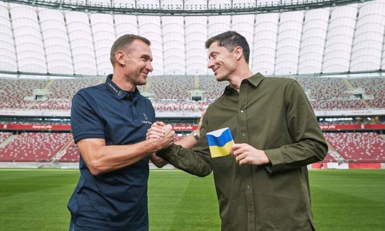 Андрей Шевченко и Роберт Левандовский Андрей Шевченко и Роберт Левандовский