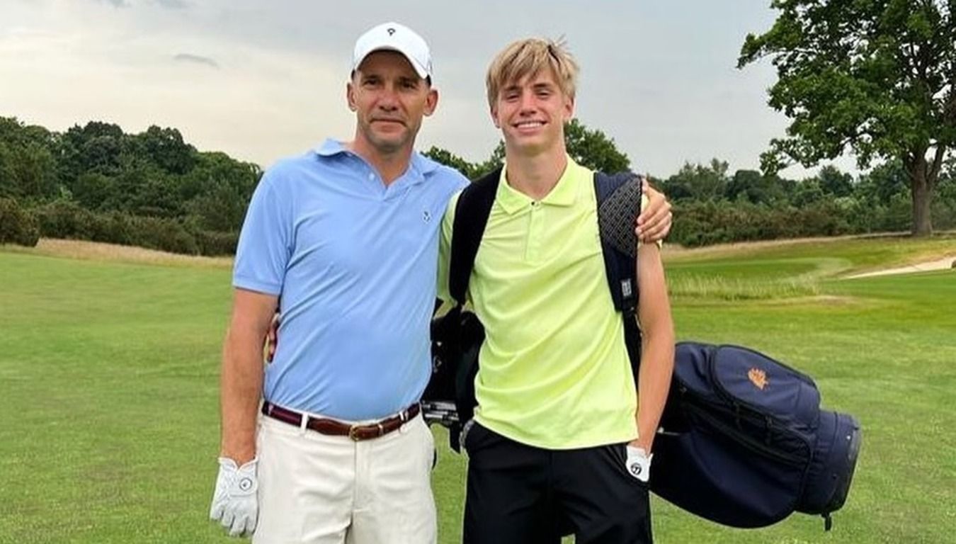 Андрій Шевченко із сином Крістіаном Андрій Шевченко із сином Крістіаном