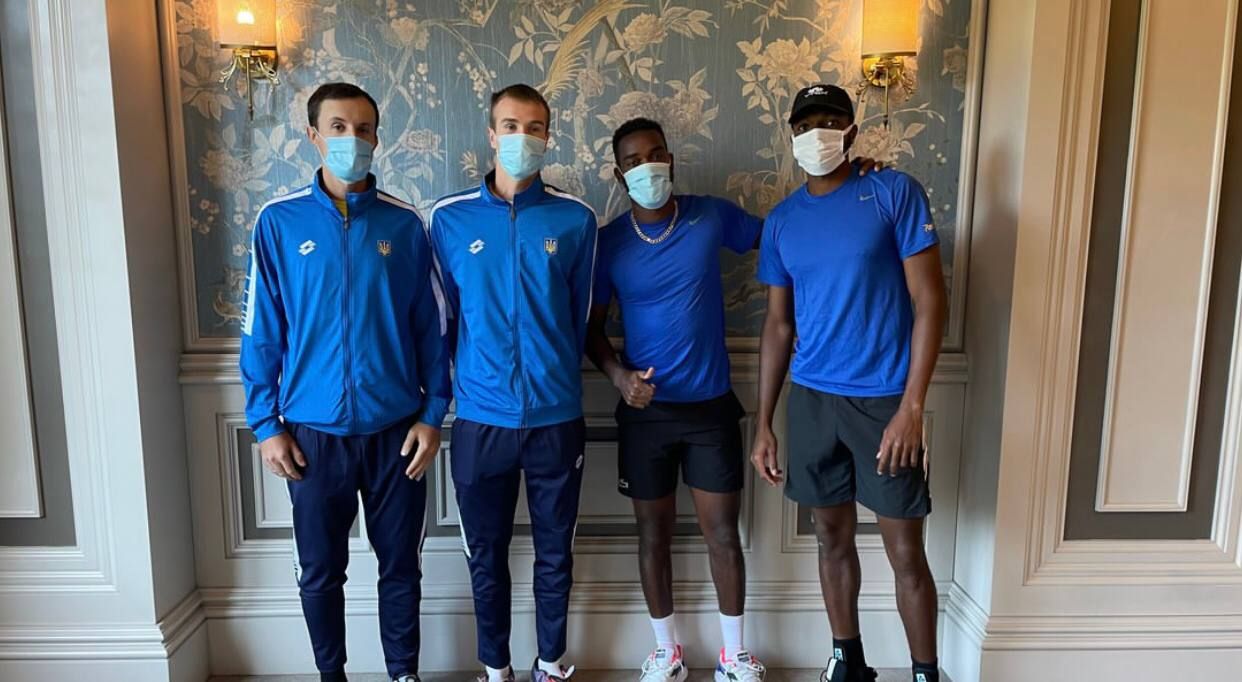 Гравці збірної України після жеребкування Кубка Девіса Гравці збірної України після жеребкування Кубка Девіса