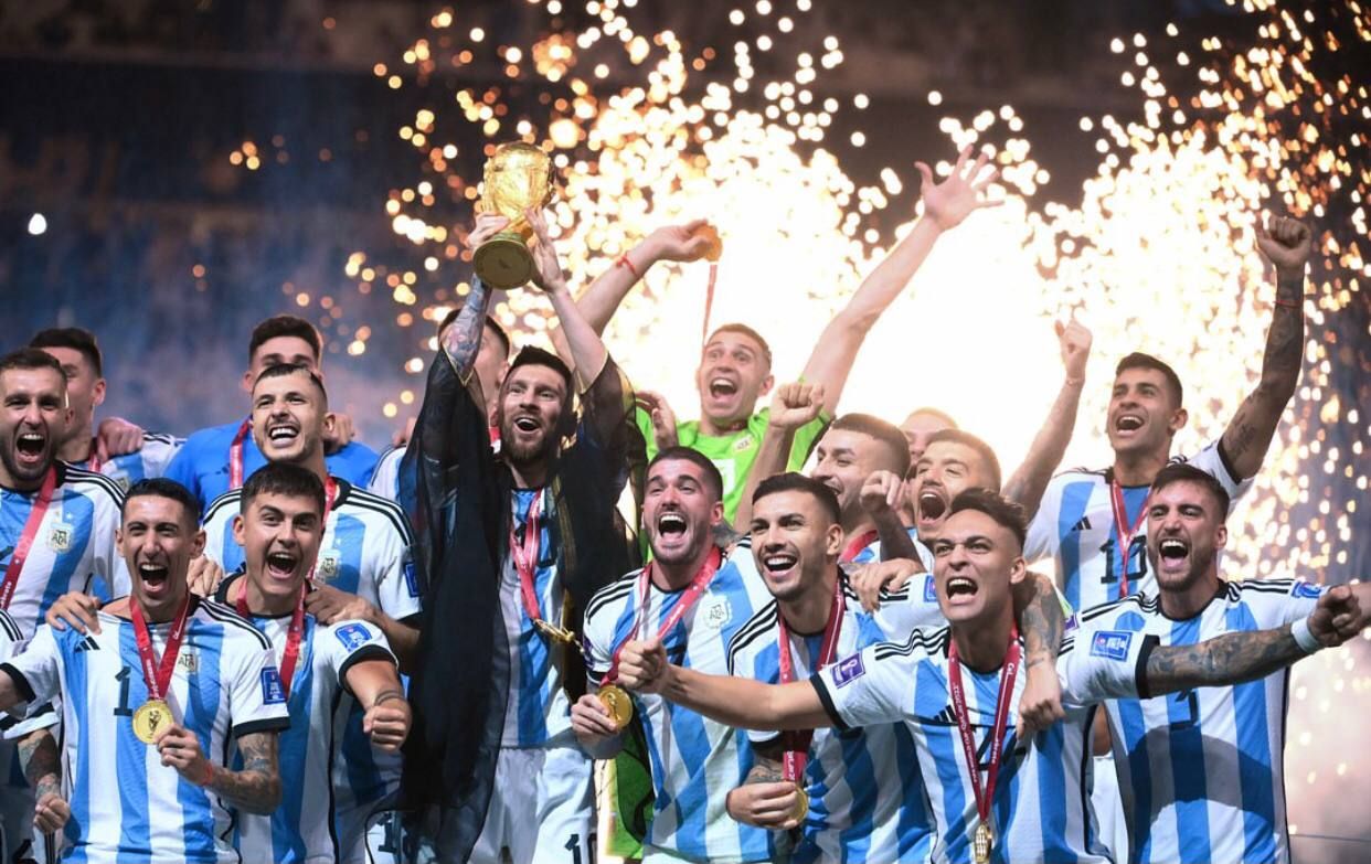 Сборная Аргентины после триумфа на ЧМ