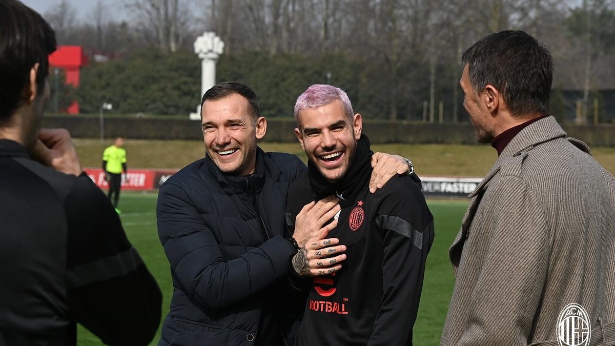 Андрій Шевченко відвідав тренування Мілана Андрій Шевченко відвідав тренування Мілана