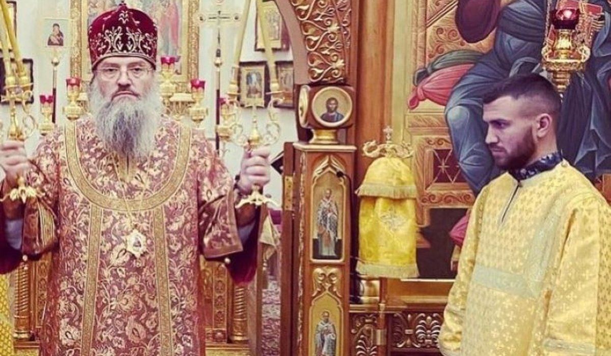 Василий Ломаченко с мирополитом Лукой Василий Ломаченко с мирополитом Лукой