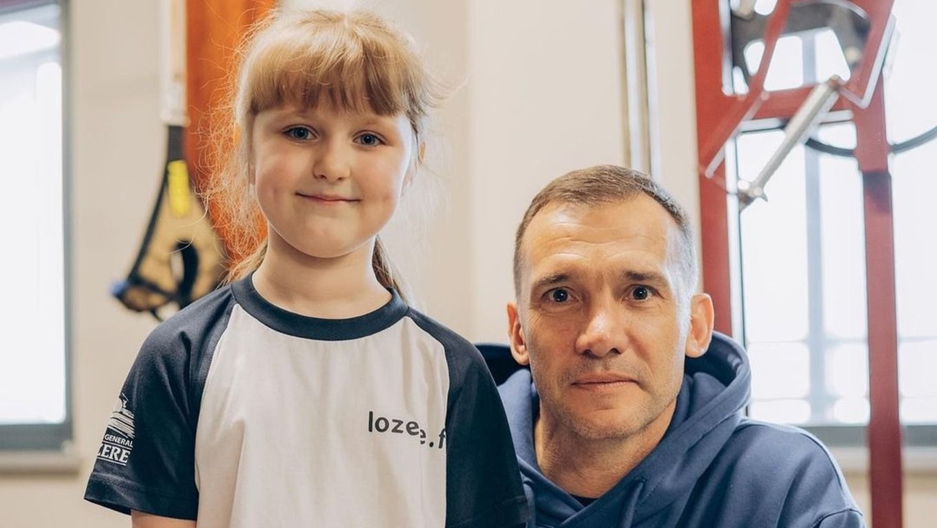 Андрей Шевченко с 6-летней Мариной Андрей Шевченко с 6-летней Мариной