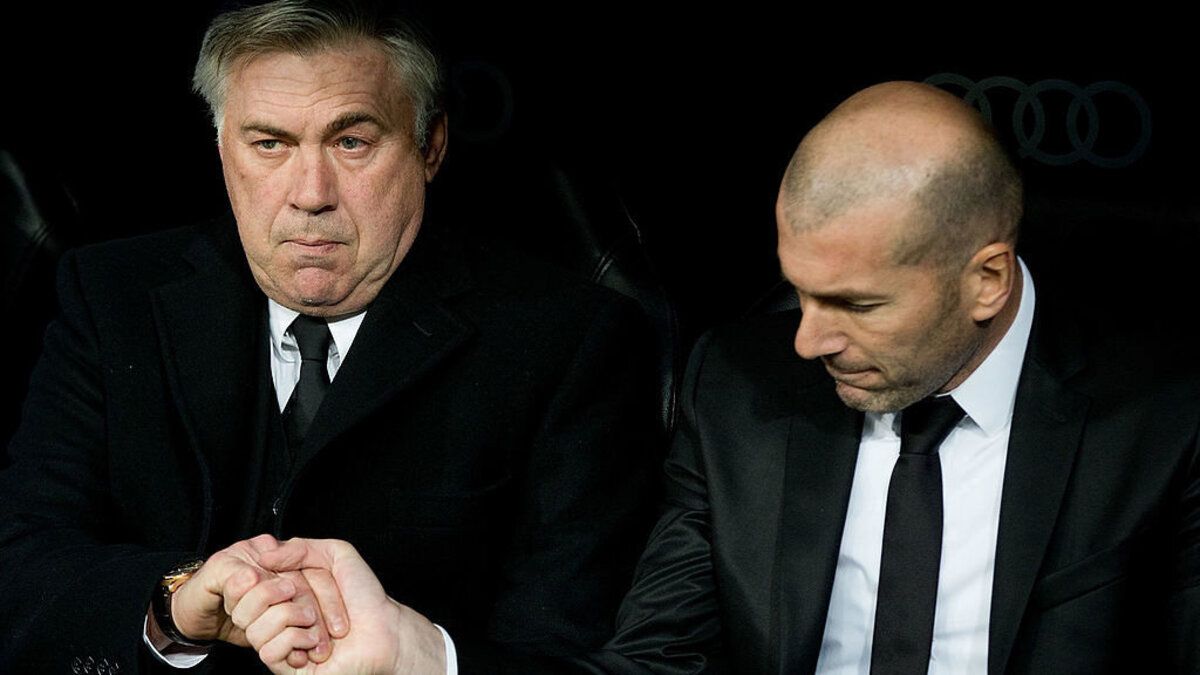 Карло Анчелотті та Зінедін Зідан Карло Анчелотті та Зінедін Зідан
