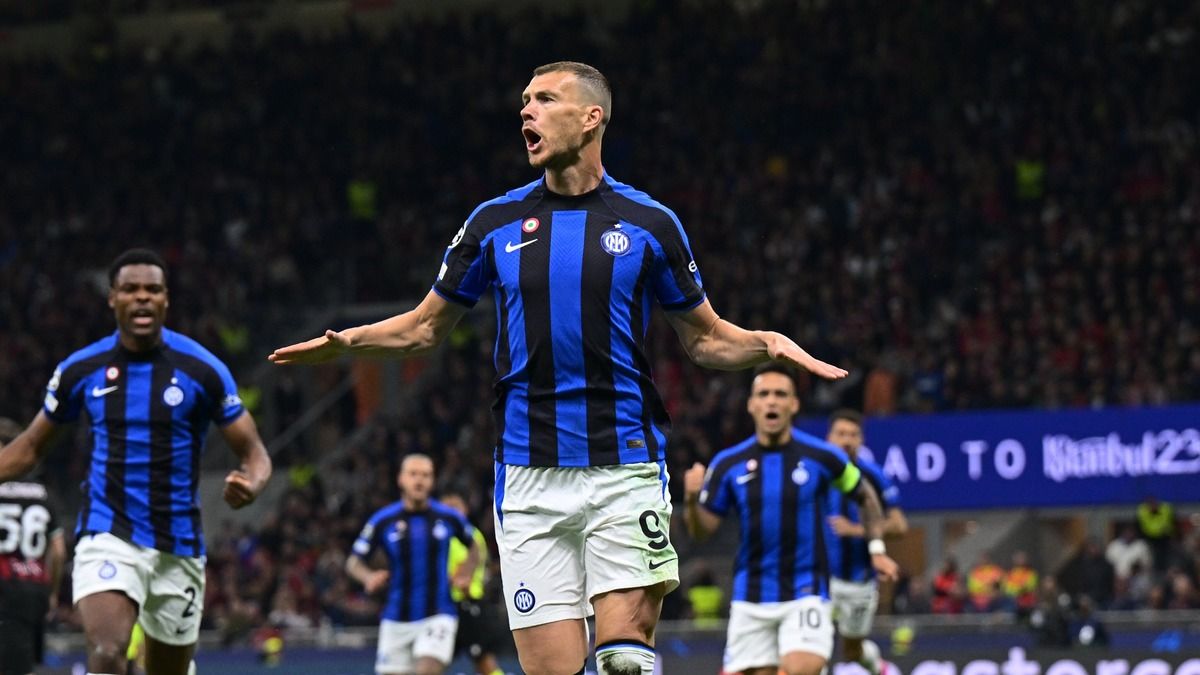 Милан Интер видео гола Джеко в полуфинале Лига чемпионов 2022-2023