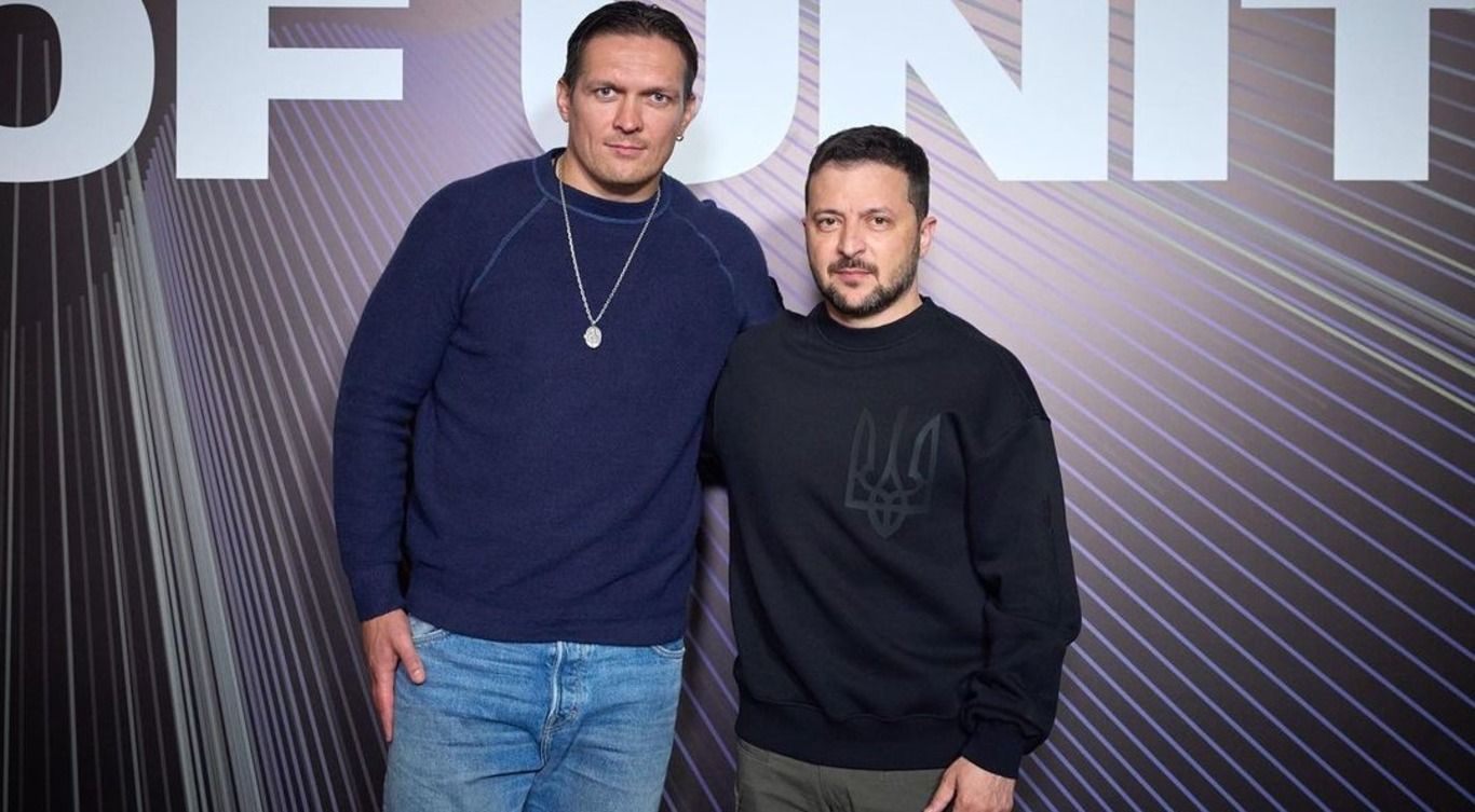 Александр Усик и Владимир Зеленский Александр Усик и Владимир Зеленский