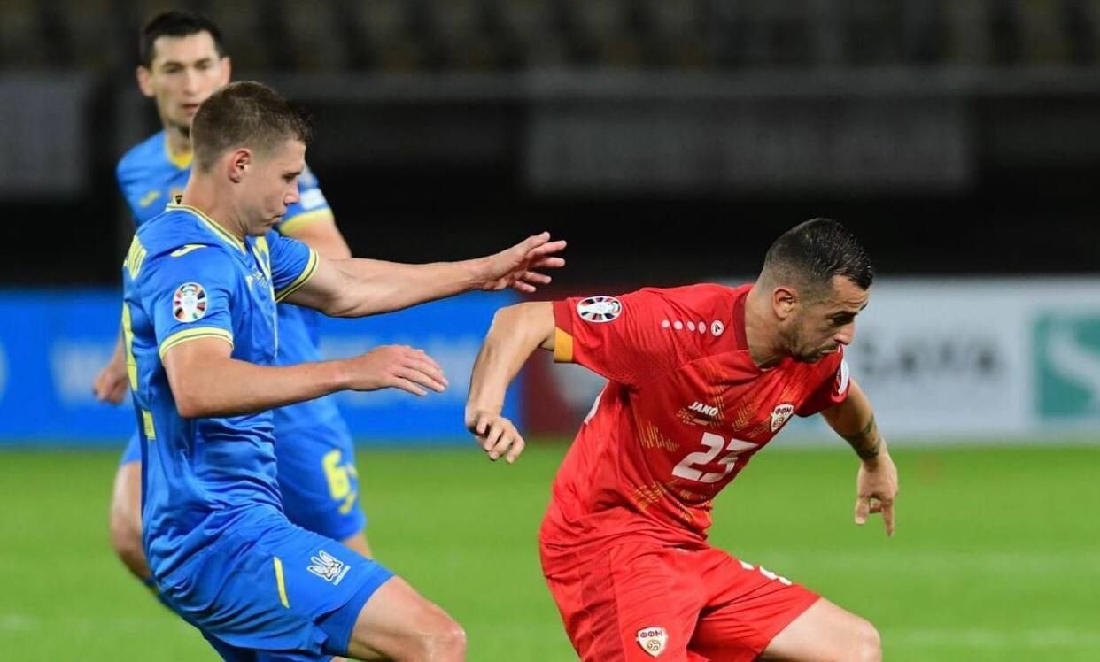 Епізод матчу між Північною Македонією та Україною Епізод матчу між Північною Македонією та Україною