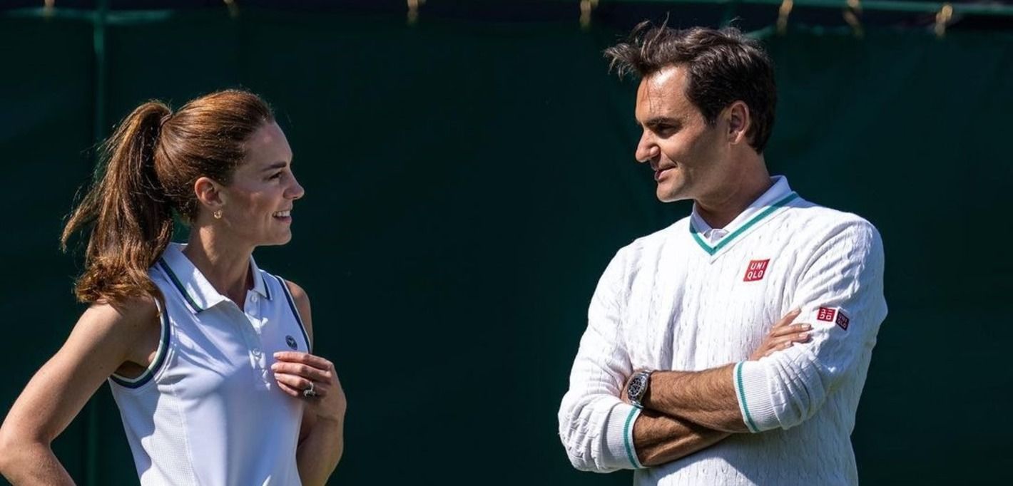 Кейт Миддлтон и Роджер Федерер Кейт Миддлтон и Роджер Федерер